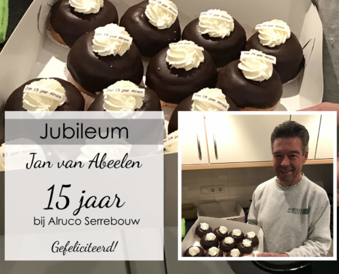 Jan van Abeelen viert zijn 15-jarige jubileum bij Alruco Serrebouw