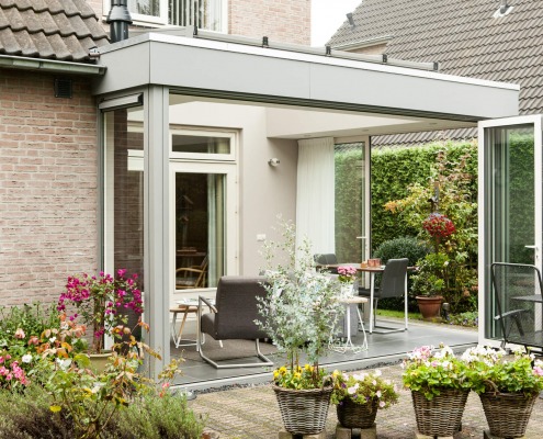 lounge ruimte in je aanbouw van Alruco Serrebouw00007