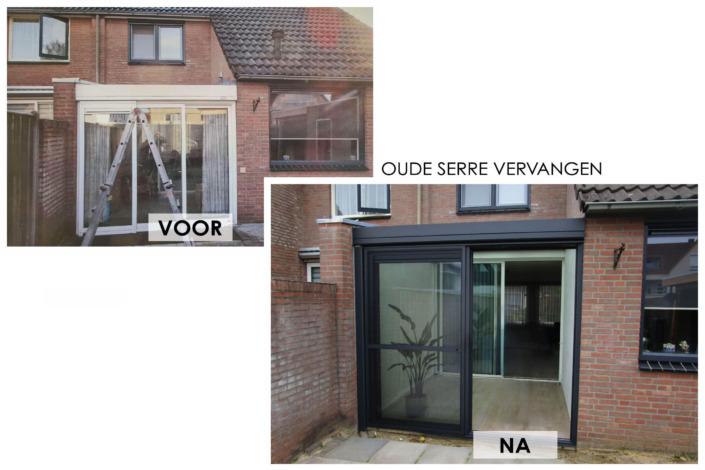 Oude serre vervangen