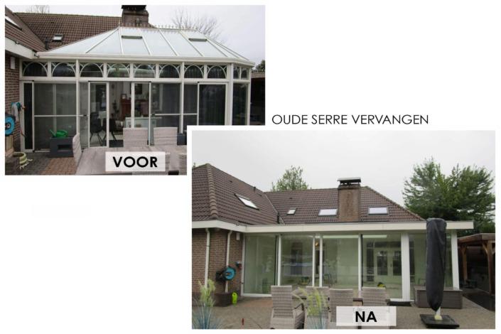 Oude serre vervangen