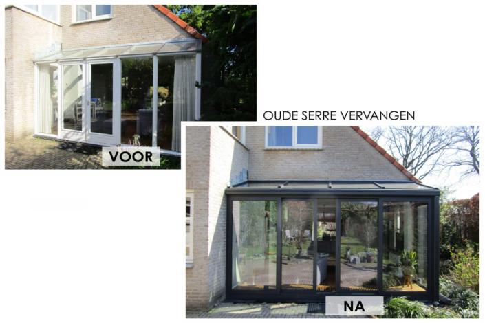 Oude serre vervangen