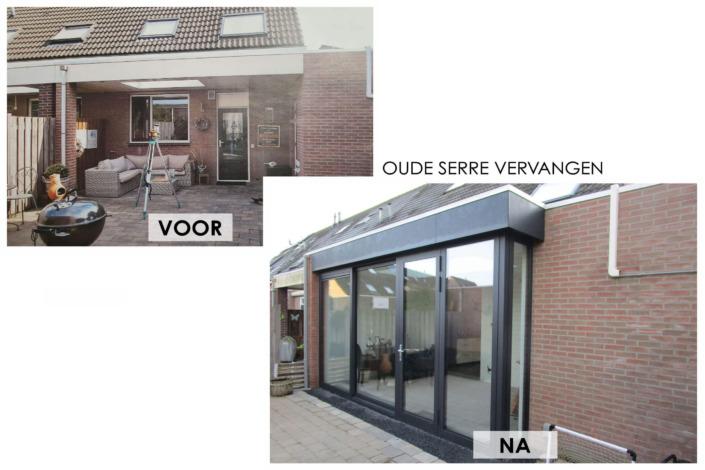 Oude serre vervangen