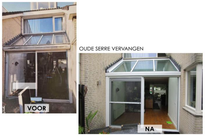 Oude serre vervangen