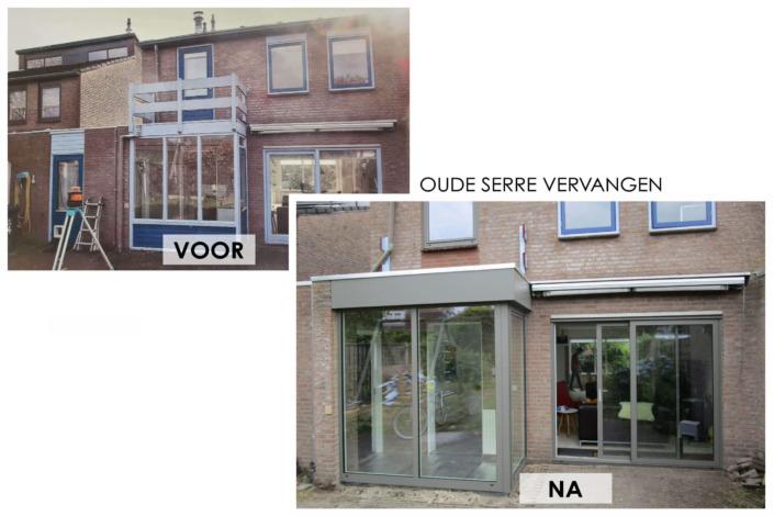 Oude serre vervangen