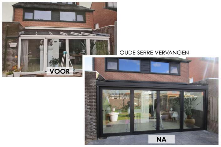 Oude serre vervangen