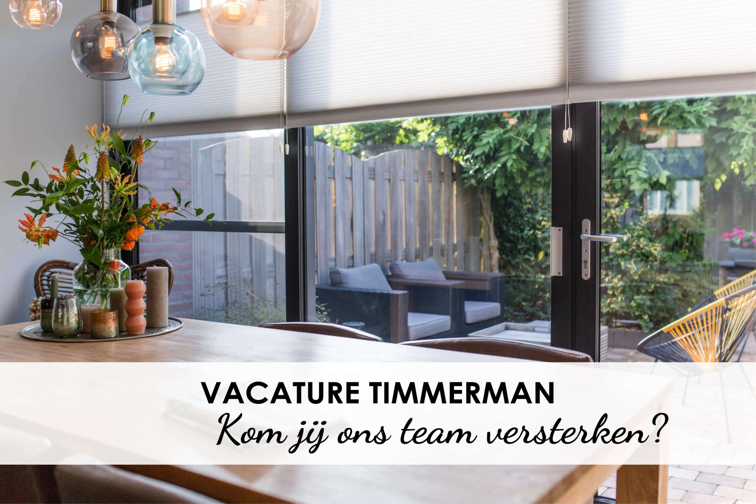 Vacature timmerman Vacature timmerman